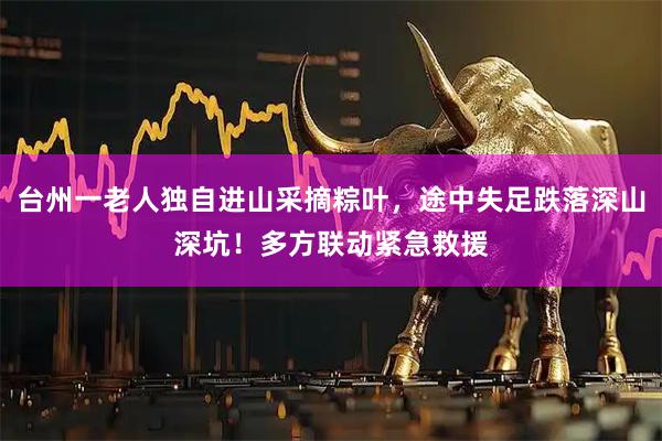 台州一老人独自进山采摘粽叶，途中失足跌落深山深坑！多方联动紧急救援